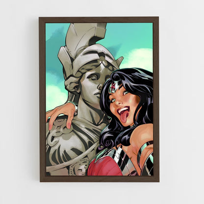 ap-wonder woman-14 cadre Bois foncé