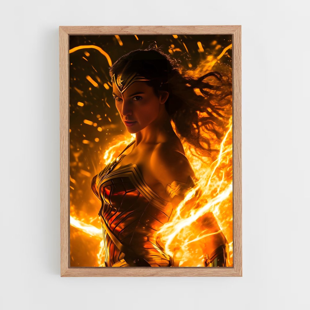 ap-wonder woman-15 cadre Bois clair