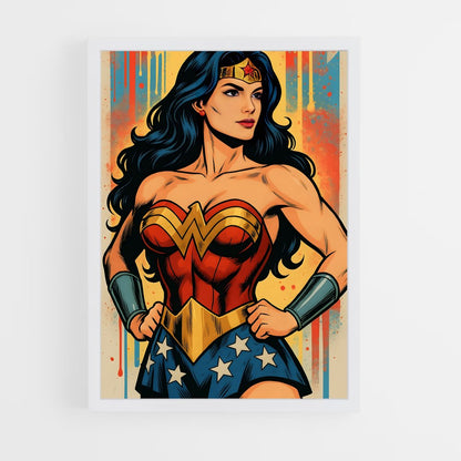 ap-wonder woman-16 cadre Blanc