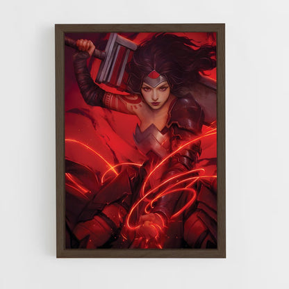 ap-wonder woman-2 cadre Bois foncé