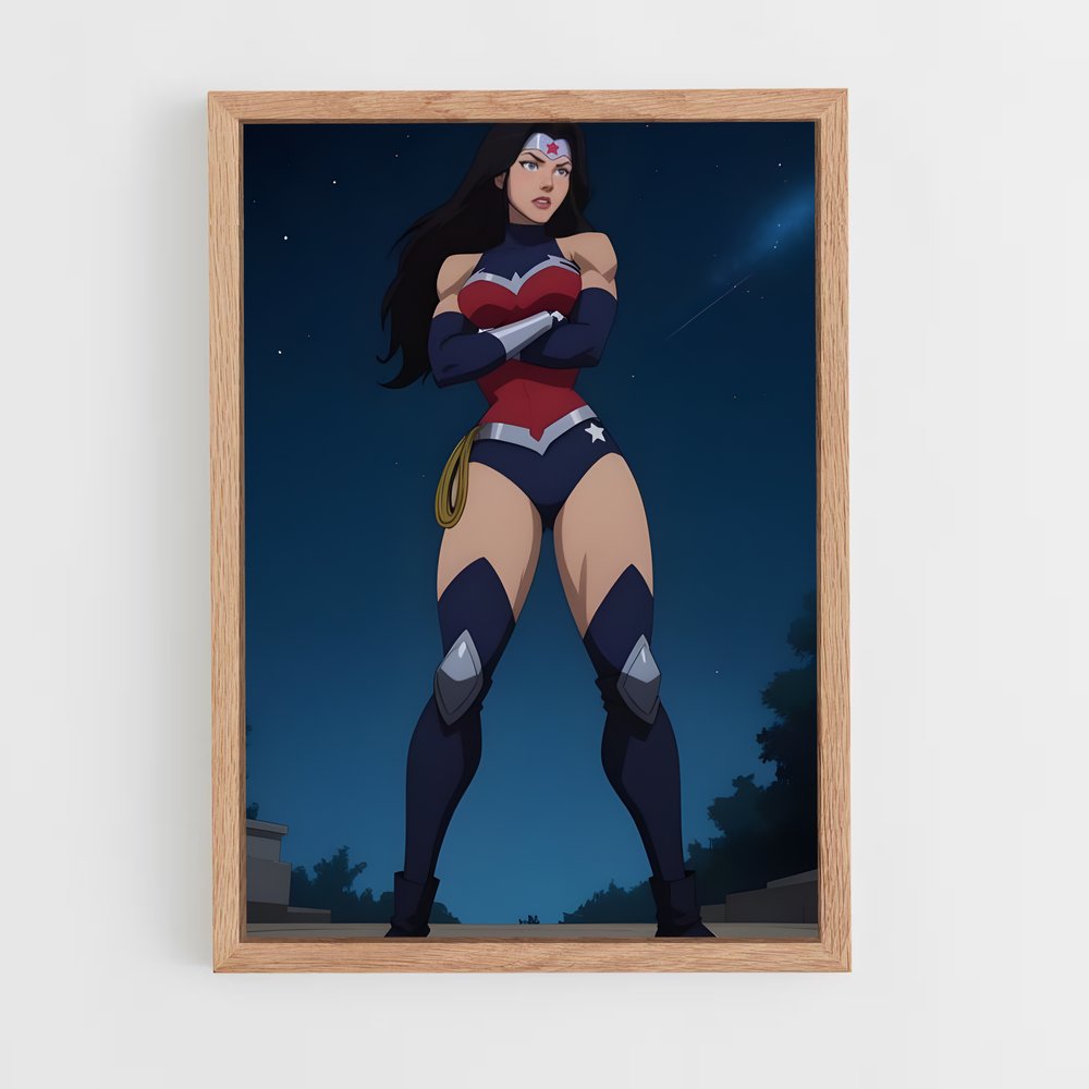 ap-wonder woman-3 cadre Bois clair