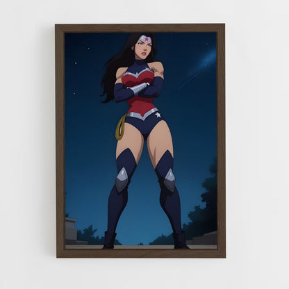 ap-wonder woman-3 cadre Bois foncé