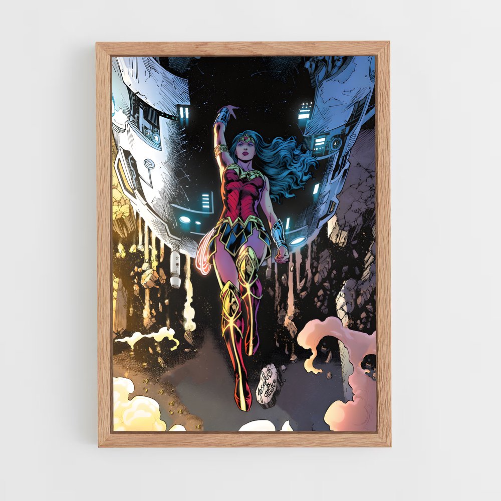 ap-wonder woman-4 cadre Bois clair