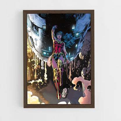 ap-wonder woman-4 cadre Bois foncé