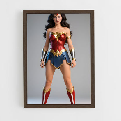 ap-wonder woman-5 cadre Bois foncé