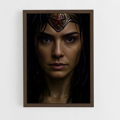 ap-wonder woman-6 cadre Bois foncé
