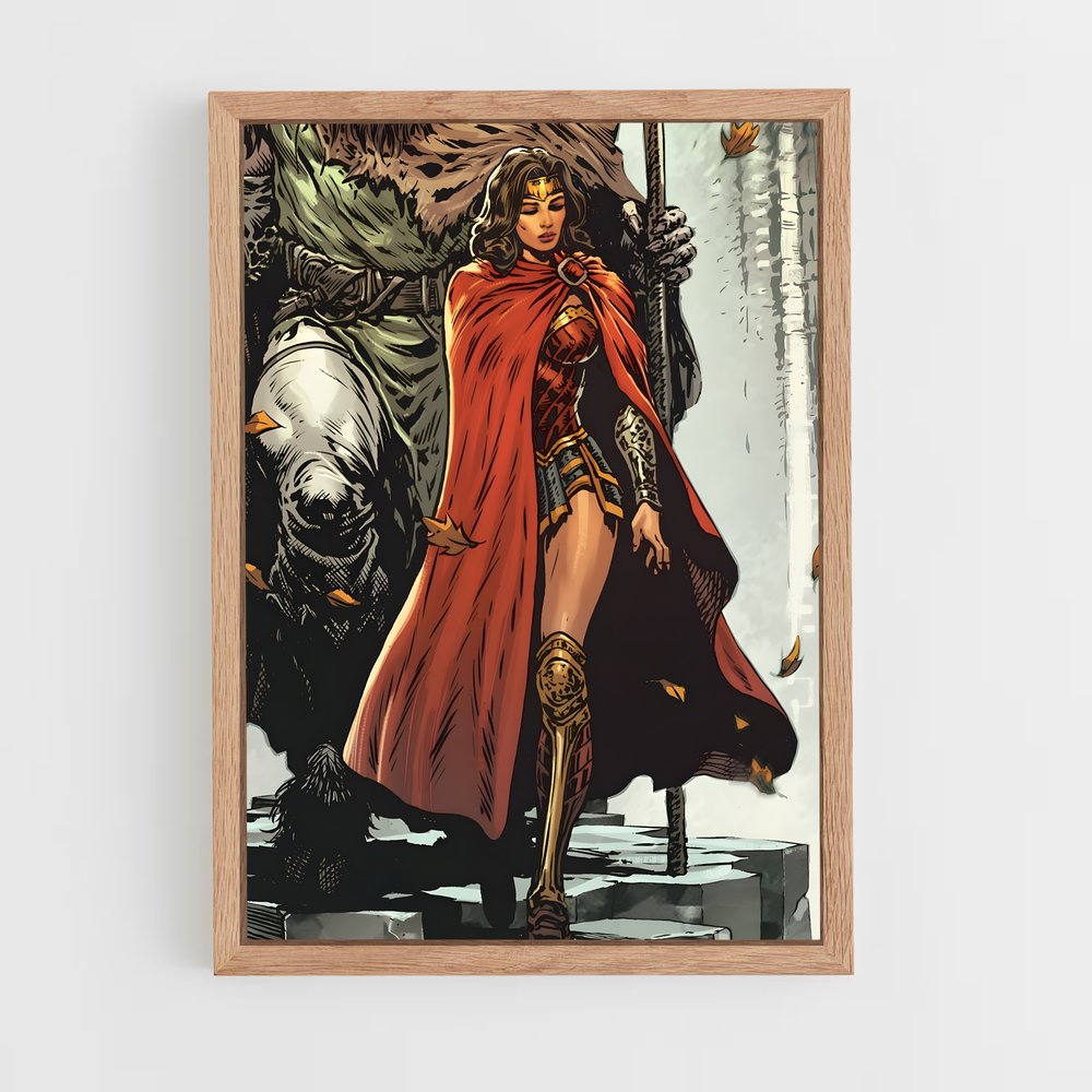 ap-wonder woman-7 cadre Bois clair
