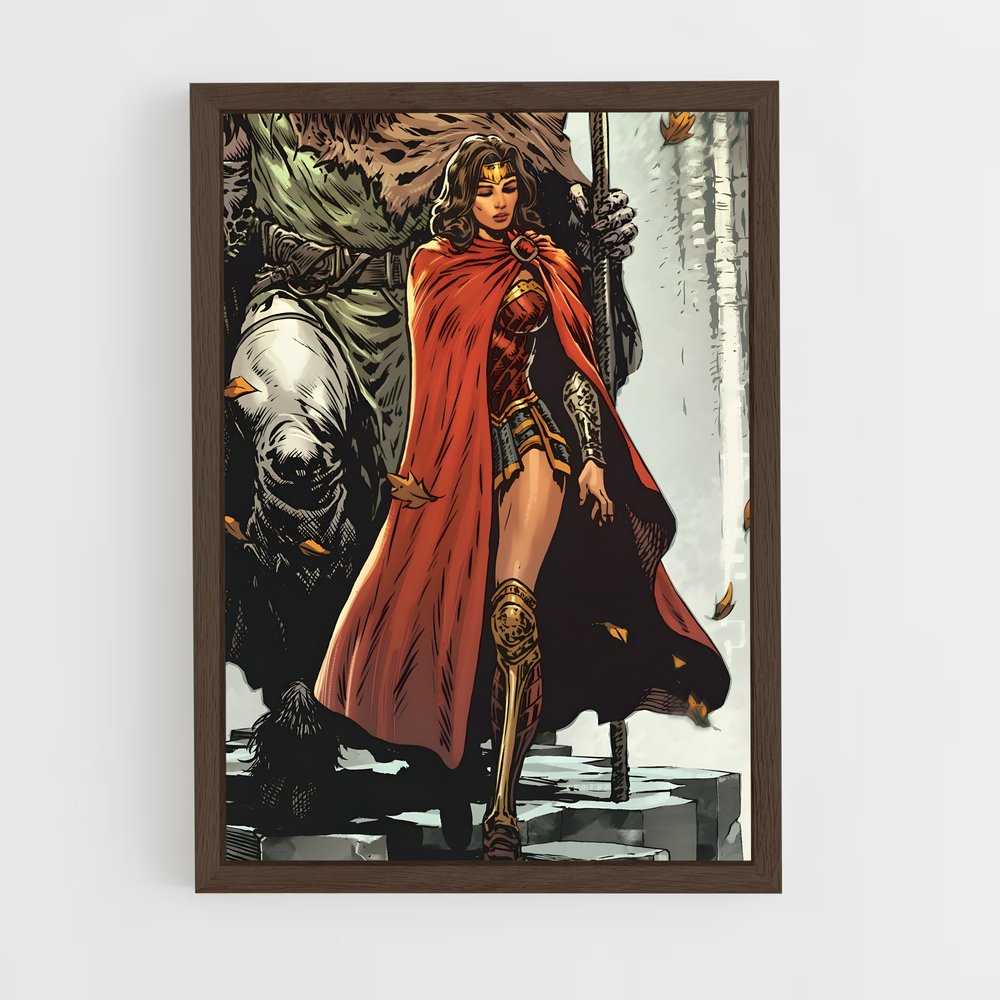 ap-wonder woman-7 cadre Bois foncé
