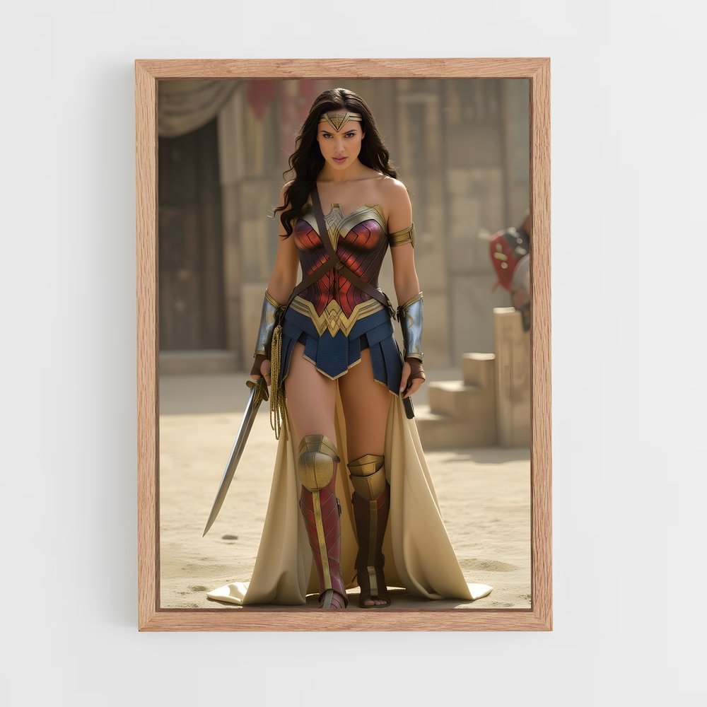 ap-wonder woman-8 cadre Bois clair
