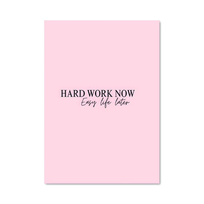 Poster Travailler Dur, Manger La Vie