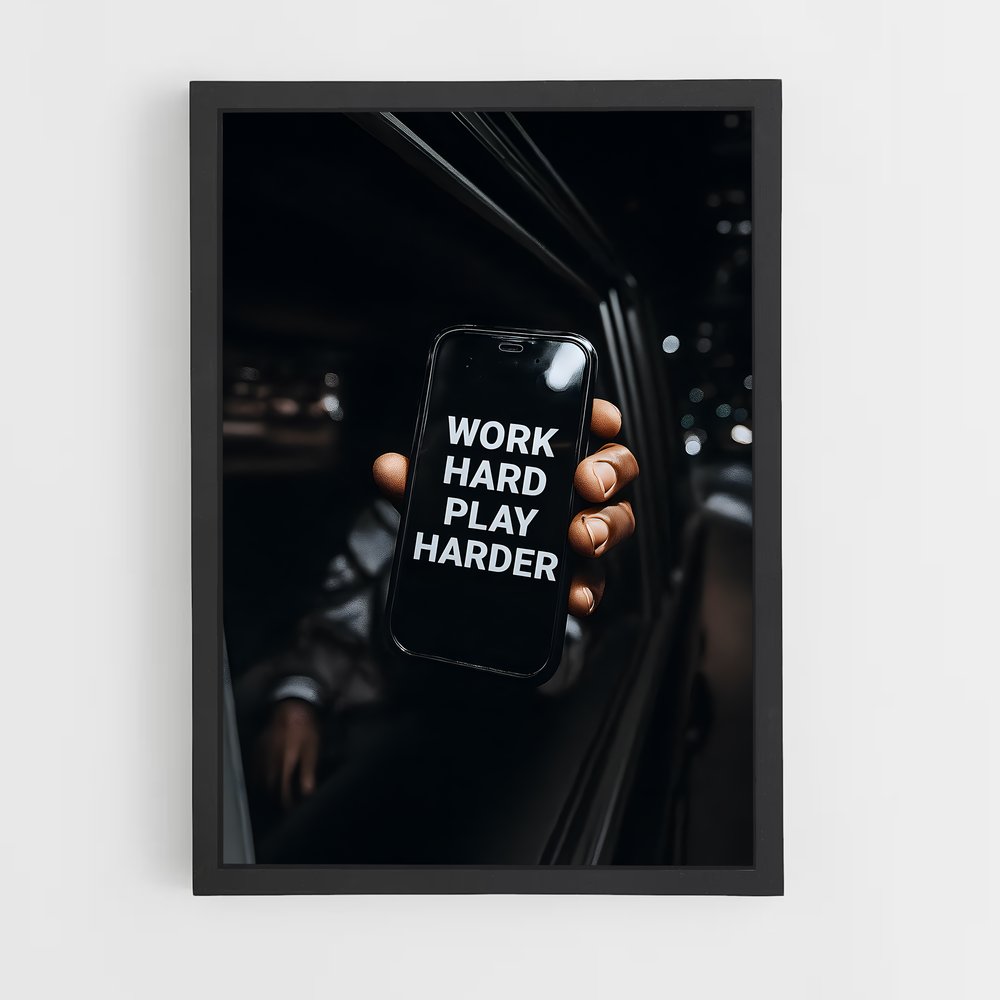 ap-work hard play hard-2 cadre Noir