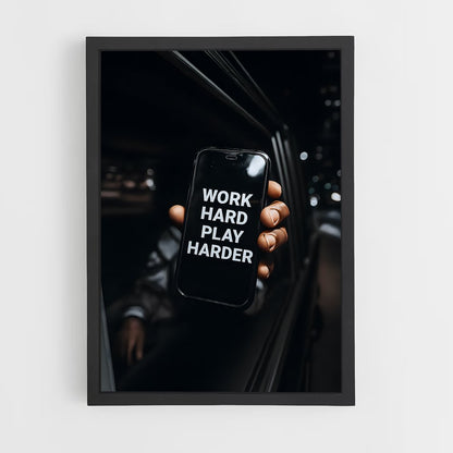 ap-work hard play hard-2 cadre Noir