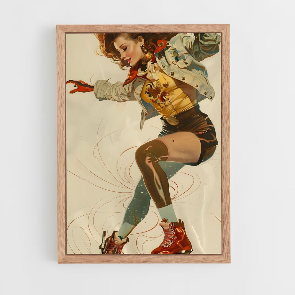 ap-world roller games artistic-3 cadre Bois clair