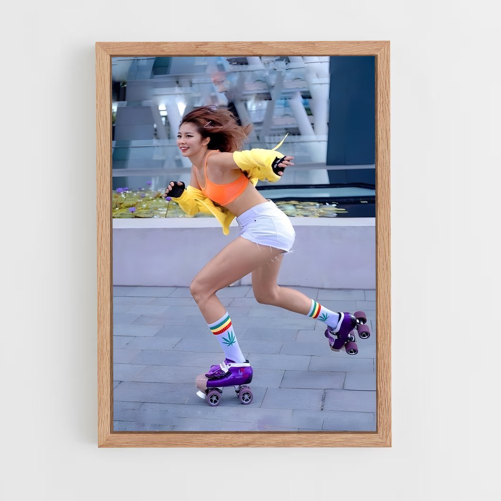 ap-world roller games artistic-5 cadre Bois clair
