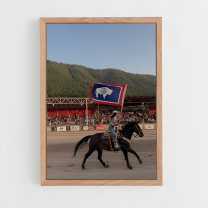 ap-wyoming flag-1 cadre Bois clair