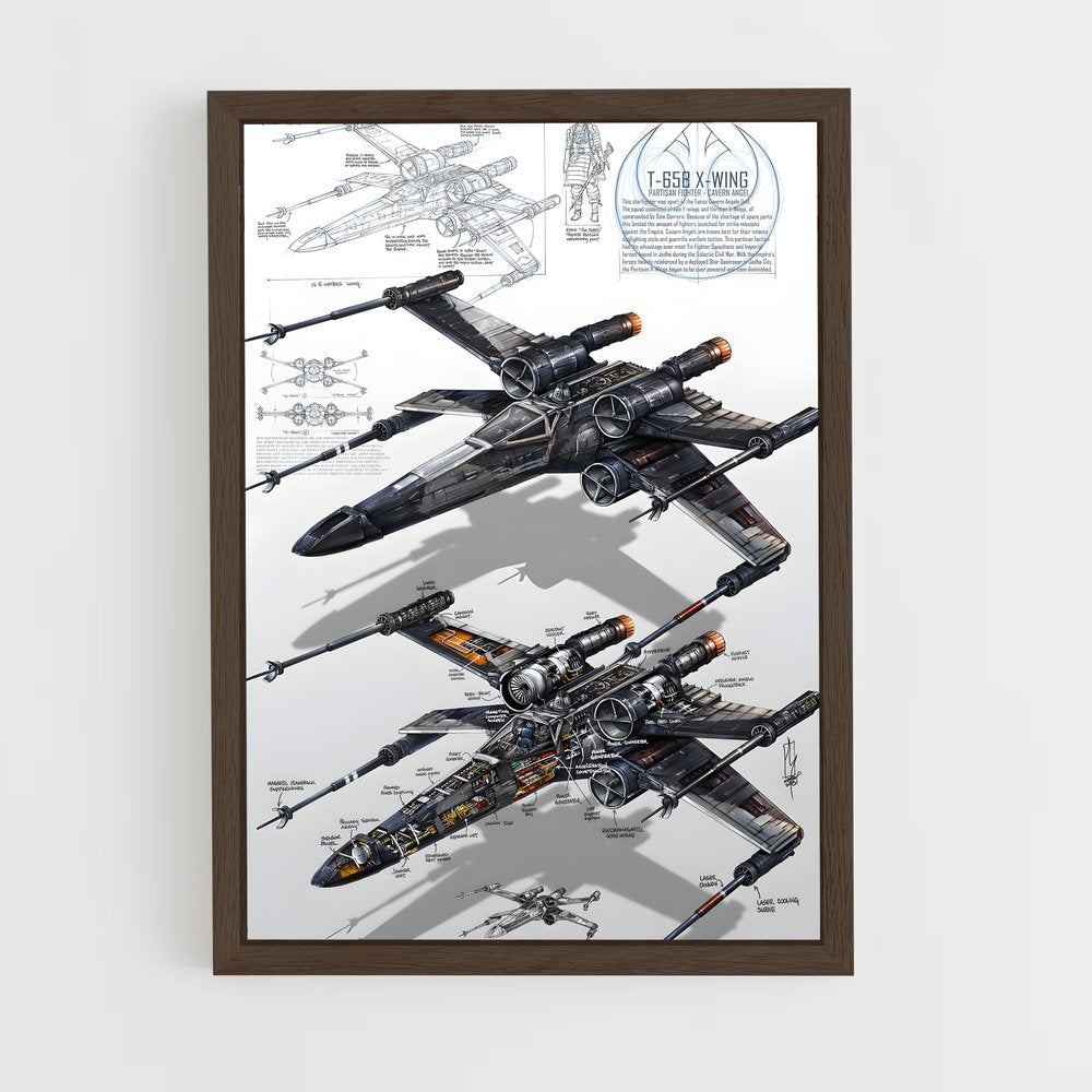 ap-x-wing-3 cadre Bois foncé
