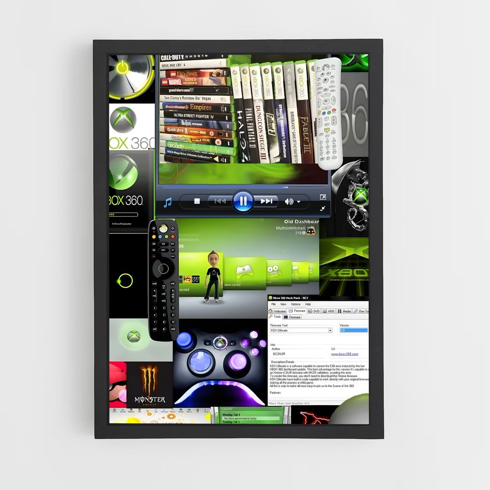ap-xbox 360-1 cadre Noir