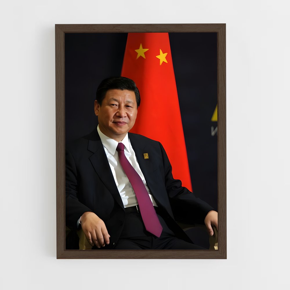 ap-xi jinping-1 cadre Bois foncé
