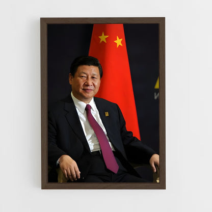 ap-xi jinping-1 cadre Bois foncé
