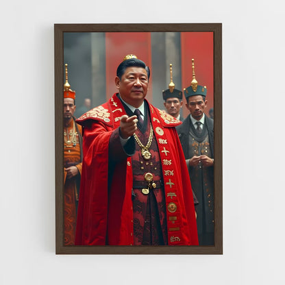 ap-xi jinping-2 cadre Bois foncé