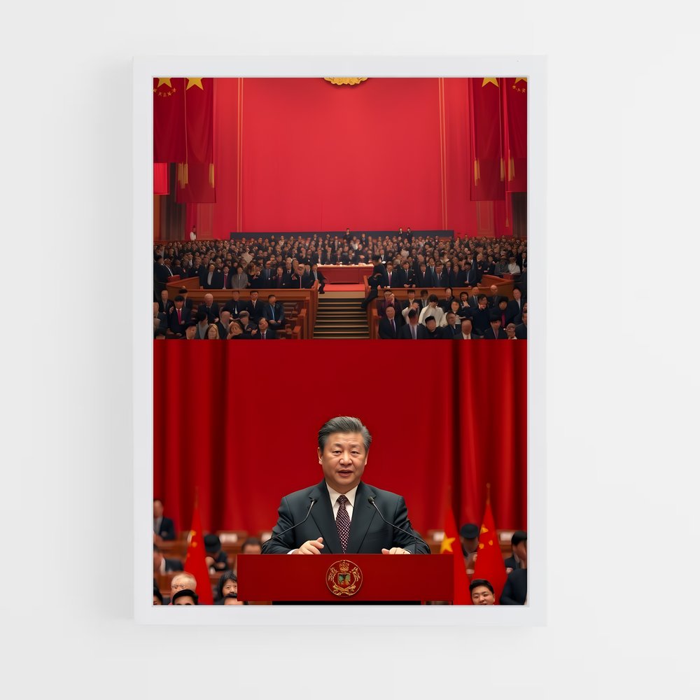 ap-xi jinping-5 cadre Blanc