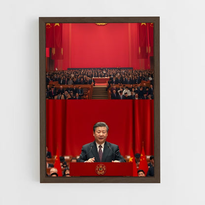 ap-xi jinping-5 cadre Bois foncé