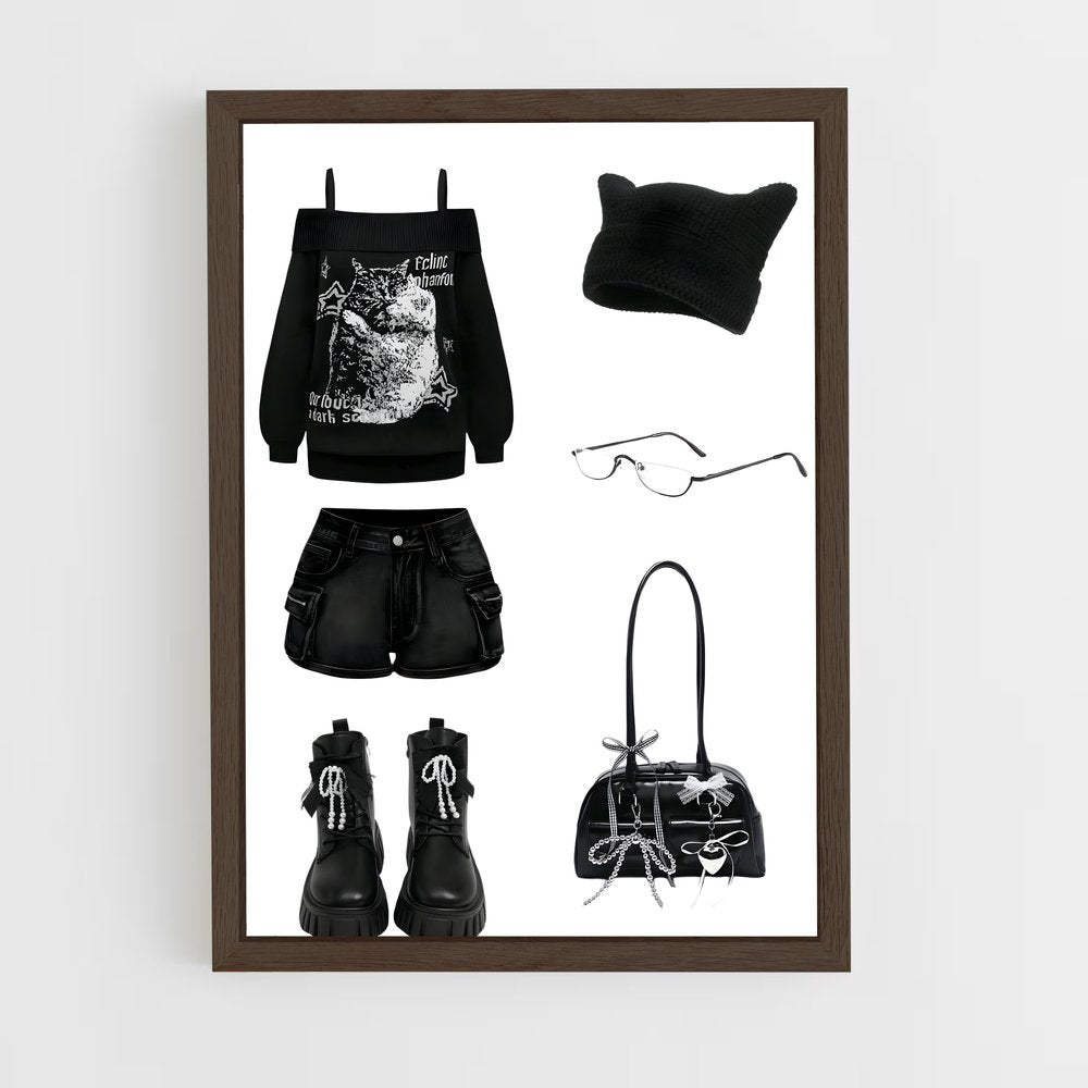 ap-y2k fashion-11 cadre Bois foncé