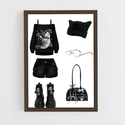 ap-y2k fashion-11 cadre Bois foncé