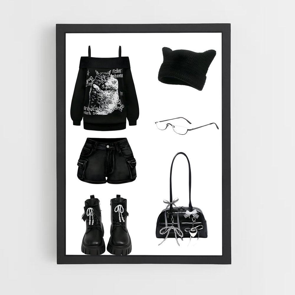 ap-y2k fashion-11 cadre Noir