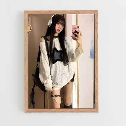 ap-y2k fashion-2 cadre Bois clair