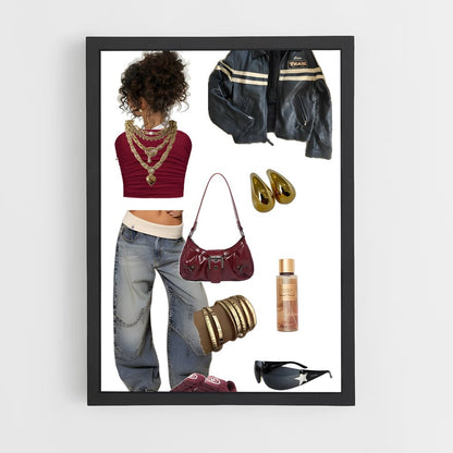 ap-y2k fashion-3 cadre Noir