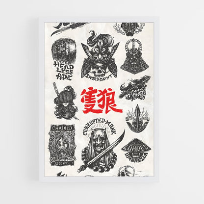 ap-yakuza symbols-1 cadre Blanc