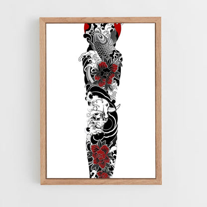 ap-yakuza symbols-3 cadre Bois clair