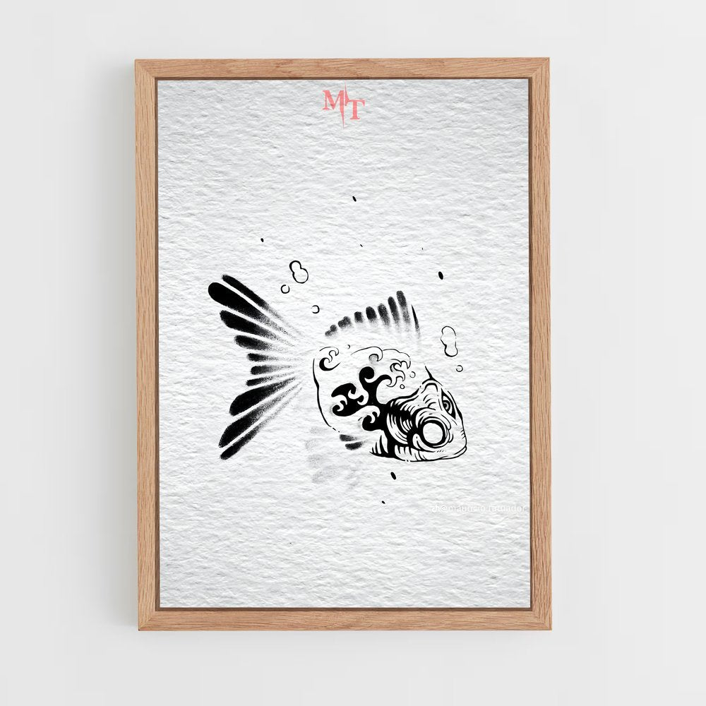 ap-yakuza symbols-4 cadre Bois clair