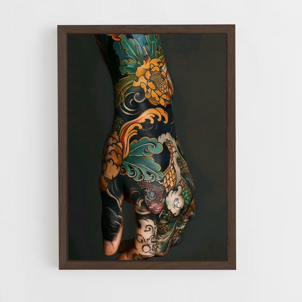 ap-yakuza tattoos-1 cadre Bois foncé