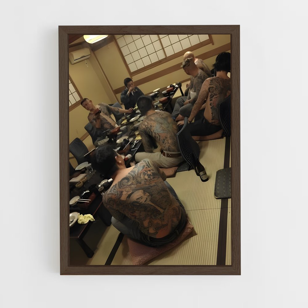 ap-yakuza tattoos-4 cadre Bois foncé