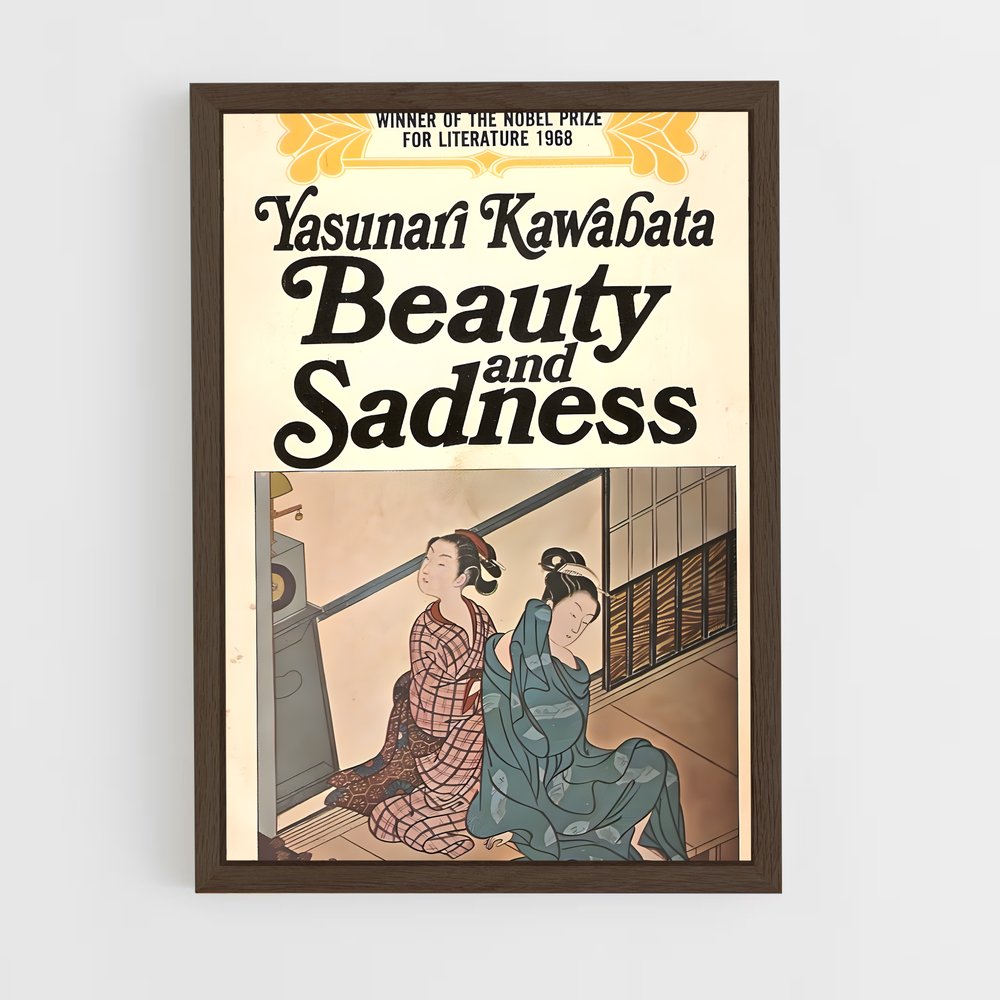 ap-yasunari kawabata-4 cadre Bois foncé