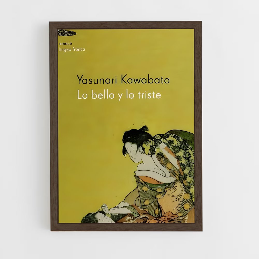 ap-yasunari kawabata-8 cadre Bois foncé