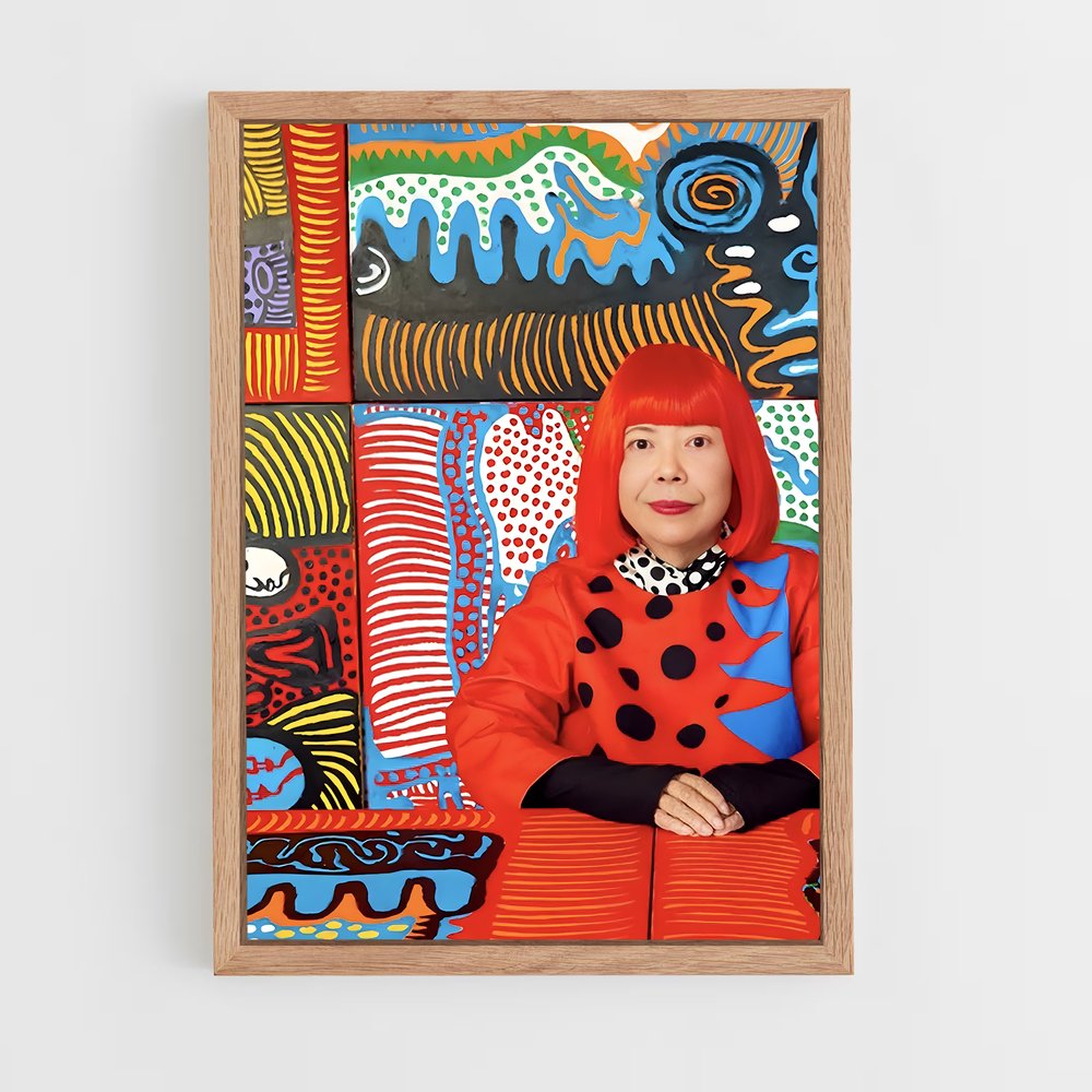 ap-yayoi kusama-1 cadre Bois clair