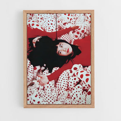ap-yayoi kusama-2 cadre Bois clair