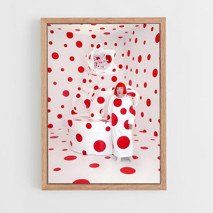 ap-yayoi kusama-5 cadre Bois clair