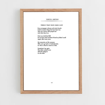 ap-yehuda amichai-2 cadre Bois clair