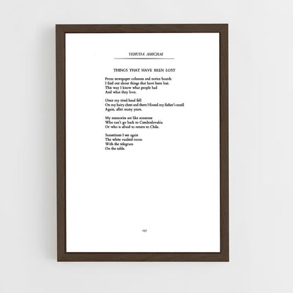 ap-yehuda amichai-2 cadre Bois foncé