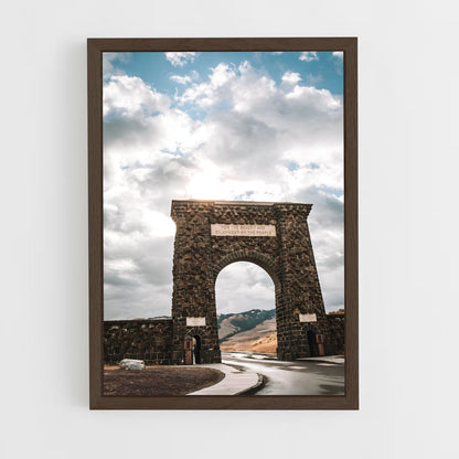 ap-yellowstone geysers-2 cadre Bois foncé