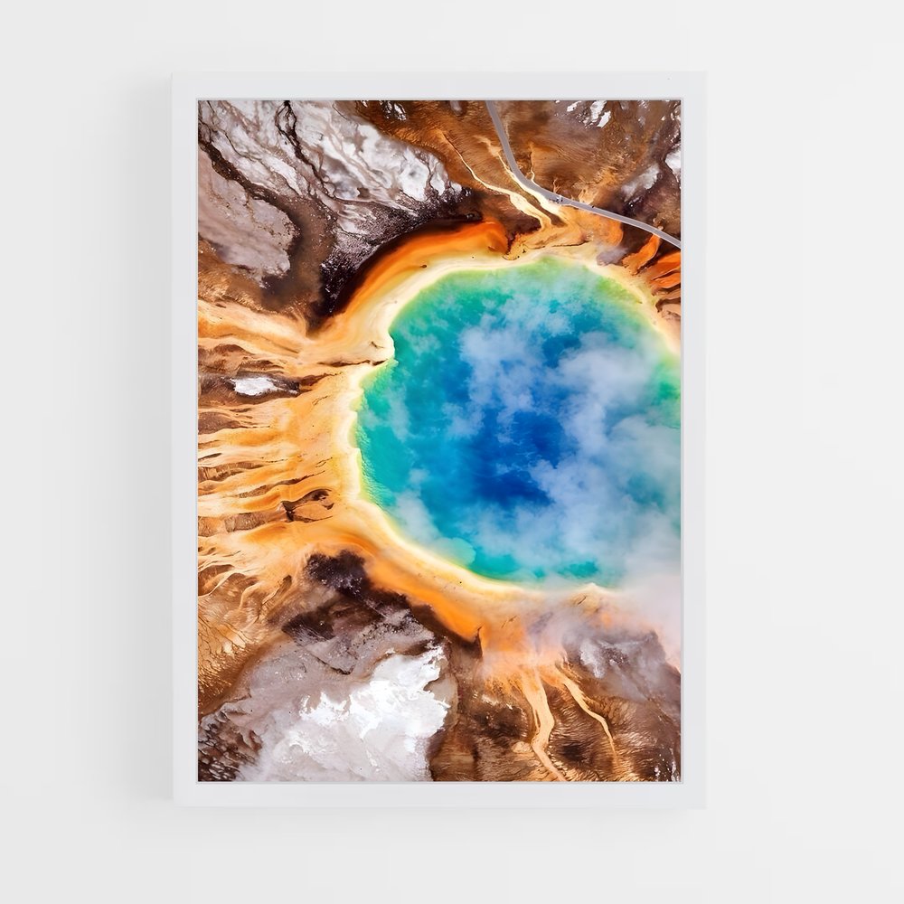 ap-yellowstone volcano-1 cadre Blanc