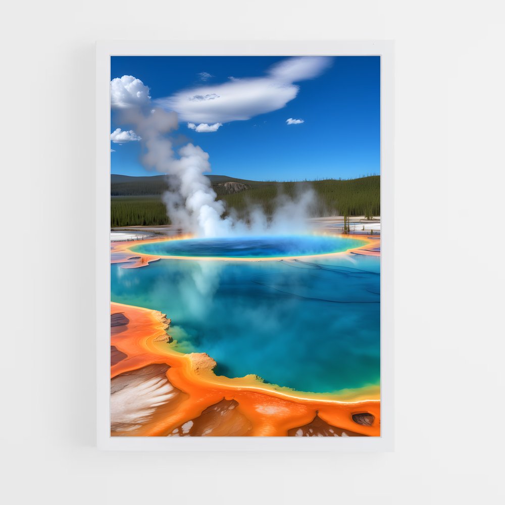 ap-yellowstone volcano-4 cadre Blanc