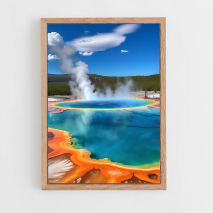 ap-yellowstone volcano-4 cadre Bois clair