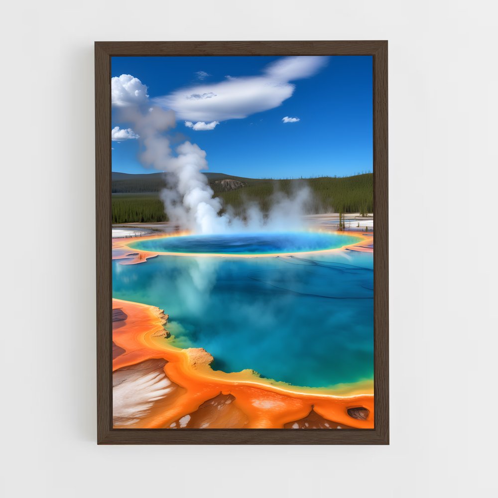 ap-yellowstone volcano-4 cadre Bois foncé