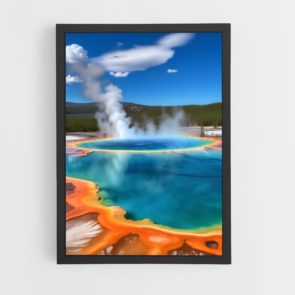 ap-yellowstone volcano-4 cadre Noir