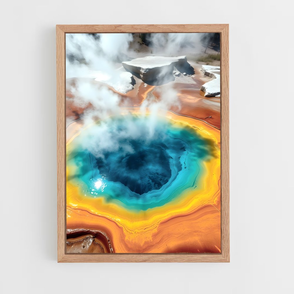 ap-yellowstone volcano-5 cadre Bois clair